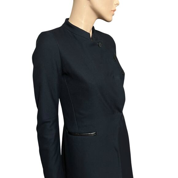 CERRUTI Trench Coat Snaps and Button Front Closure Size 40 Small US Long Sleeves - Picture 6 of 11